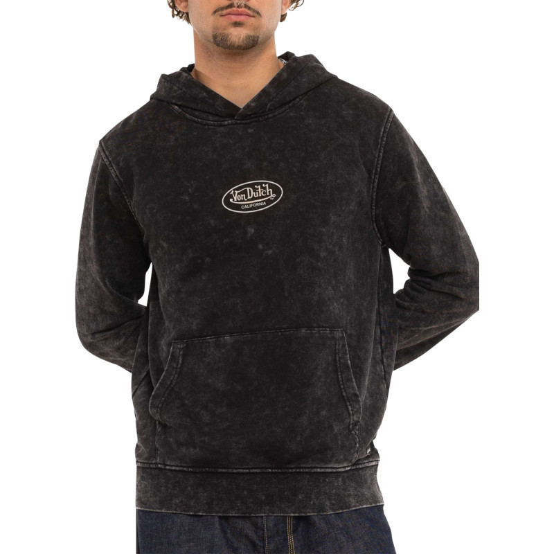Von Dutch - Sweat Gris Foncé Uni Avec Une Coupe Droite Et Un Col à Capuche - Gris Foncé Von Dutch - Sweat Gris Foncé Uni Avec Une Coupe Droite Et Un Col à Capuche - Gris Foncé