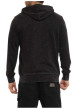 Thumbnail Sweat zippé gris foncé uni avec une coupe droite et un col à capuche - Image 2