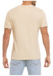 Thumbnail T-shirt en coton beige imprimé avec une coupe droite et un col rond - Image 2