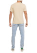 Thumbnail T-shirt en coton beige imprimé avec une coupe droite et un col rond - Image 4