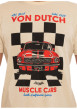 Thumbnail T-shirt en coton beige imprimé avec une coupe droite et un col rond - Image 5