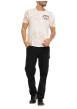 Thumbnail T-shirt en coton beige imprimé avec une coupe droite et un col rond - Image 3