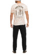 Thumbnail T-shirt en coton beige imprimé avec une coupe droite et un col rond - Image 4