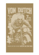 Thumbnail Foulard en coton moutarde avec un imprimé de motard tête de mort