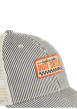 Thumbnail Casquette grise à rayures avec une fermeture snapback et un bouton de couronne - Image 4