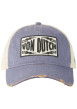 Thumbnail Casquette bleue unie avec une partie de la couronne en filet - Image 2