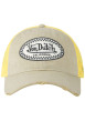 Thumbnail Casquette jaune unie avec une visière effet usé et un patch de la marque brodé - Image 2