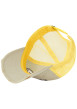Thumbnail Casquette jaune unie avec une visière effet usé et un patch de la marque brodé - Image 5
