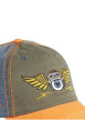Thumbnail Casquette en coton orange uni avec un motif brodé et un bouton de couronne - Image 4