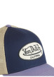Thumbnail Casquette bleue uni avec une partie de la couronne en filet fermeture snapback - Image 4