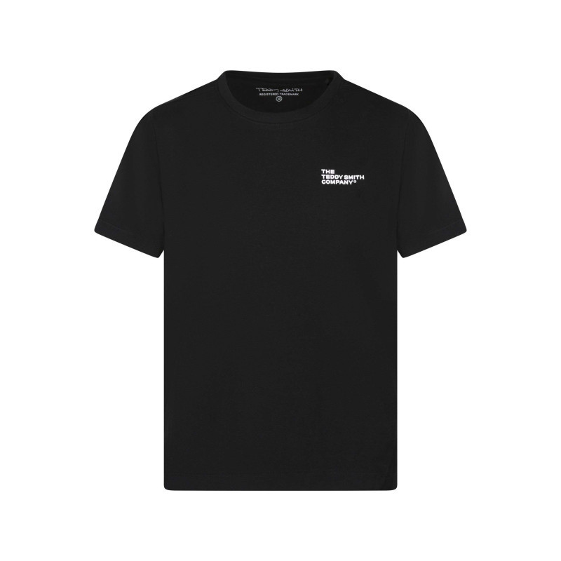 Teddy Smith - T-shirt En Coton Noir à Coupe Droite Pourvu D'un Col Rond Et De Manches Courtes - Noir