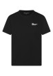 Thumbnail T-shirt en coton noir à coupe droite pourvu d'un col rond et de manches courtes