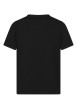 Thumbnail T-shirt en coton noir à coupe droite pourvu d'un col rond et de manches courtes - Image 2