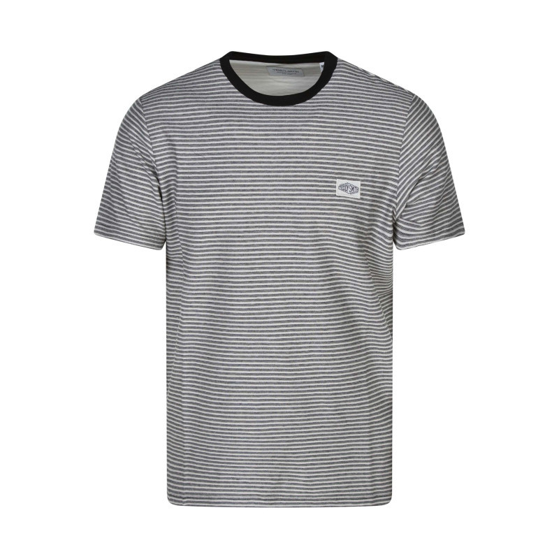 Teddy Smith - T-shirt Noir Et écru à Coupe Droite Pourvu D'un Col Rond Et De Manches Courtes - Noir Teddy Smith - T-shirt Noir Et écru à Coupe Droite Pourvu D'un Col Rond Et De Manches Courtes - Noir