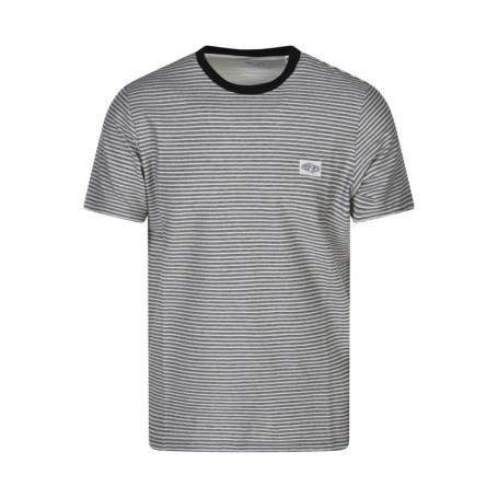 T-shirt noir et écru à coupe droite pourvu d'un...