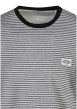 Thumbnail T-shirt noir et écru à coupe droite pourvu d'un col rond et de manches courtes - Image 3