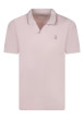 Thumbnail Polo en coton rose à coupe droite pourvu d'un col à revers épais