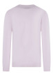 Thumbnail Pull en coton rose à coupe droite pourvu d'un col rond épais - Image 2
