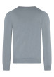 Thumbnail Pull en coton bleu clair à coupe droite pourvu d'un col v côtelé - Image 2