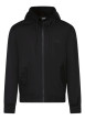 Thumbnail Blouson noir à coupe ajustée pourvu d'un col à capuche avec cordon de serrage