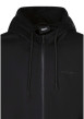 Thumbnail Blouson noir à coupe ajustée pourvu d'un col à capuche avec cordon de serrage - Image 3