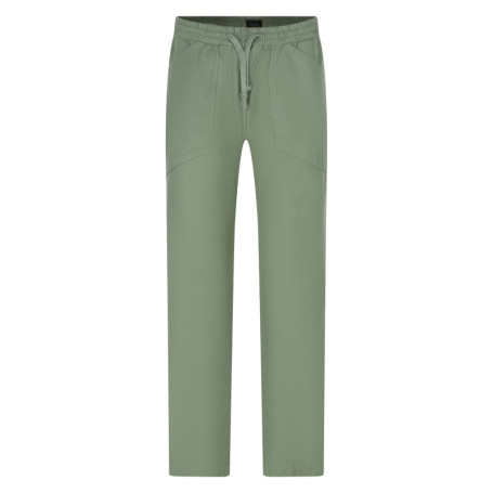 Pantalon Milak en coton vert à coupe droite...
