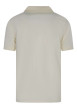 Thumbnail Polo en coton mélangé écru uni avec une coupe droite et un col boutonné - Image 2