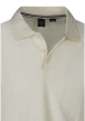Thumbnail Polo en coton mélangé écru uni avec une coupe droite et un col boutonné - Image 3