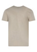 Thumbnail T-shirt en coton beige uni avec une coupe droite et un col rond - Image 2