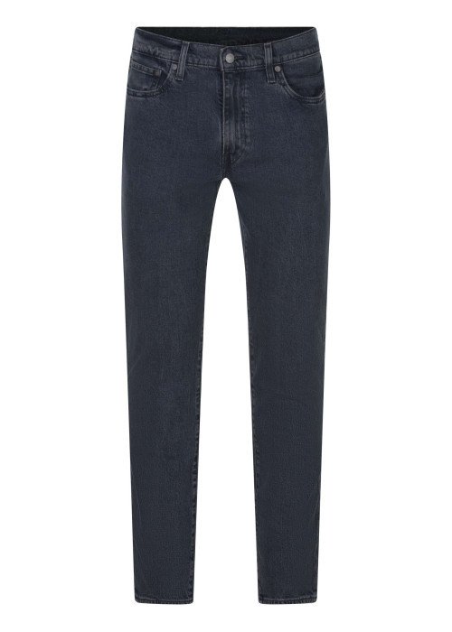 Jean slim en coton nuit uni avec une coupe slim et une taille intermédiaire