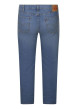 Thumbnail Jean en coton indigo uni avec une coupe slim et une fermeture par zip et bouton - Image 2
