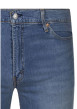 Thumbnail Jean en coton indigo uni avec une coupe slim et une fermeture par zip et bouton - Image 3
