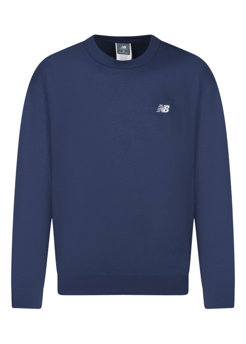 Sweat marine uni avec une coupe droite et des manches longues
