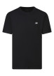 Thumbnail T-shirt en coton noir uni avec une coupe droite et un col rond