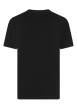 Thumbnail T-shirt en coton noir uni avec une coupe droite et un col rond - Image 2