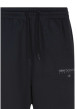 Thumbnail Pantalon jogging noir uni avec une coupe large et une taille élastiquée - Image 3