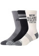 Thumbnail Lot de 3 paires de chaussettes grises unies avec une taille haute