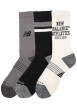 Thumbnail Lot de 3 paires de chaussettes grises unies avec une taille haute - Image 2