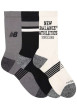 Thumbnail Lot de 3 paires de chaussettes grises unies avec une taille haute - Image 3