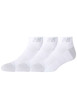 Thumbnail Lot de 3 paires de chaussettes blanches unies tailles basses avec logo