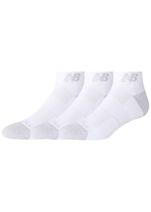 Lot de 3 paires de chaussettes blanches unies tailles basses avec logo