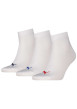 Thumbnail Lot de 3 paires de chaussettes blanches unies tailles basses avec logo cousu