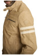 Thumbnail Blouson sable uni avec une coupe droite et des poches zippées - Image 5
