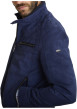 Thumbnail Blouson marine uni avec une coupe droite et un col montant avec un bouton - Image 4