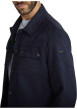 Thumbnail Blouson marine uni avec une coupe droite et une fermeture boutonnée - Image 4