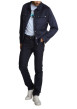 Thumbnail Blouson marine uni avec une coupe droite et une fermeture boutonnée - Image 5