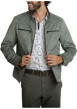 Thumbnail Blouson vert d'eau uni avec une coupe droite et un col montant
