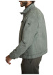 Thumbnail Blouson vert d'eau uni avec une coupe droite et un col montant - Image 2