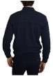 Thumbnail Gilet en coton marine uni avec une coupe droite et un col montant - Image 3