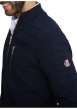 Thumbnail Gilet en coton marine uni avec une coupe droite et un col montant - Image 4
